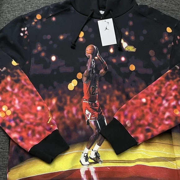 Chicago Bulls Hoodie Mens Large NBA Basketball Michael Jordan Nike